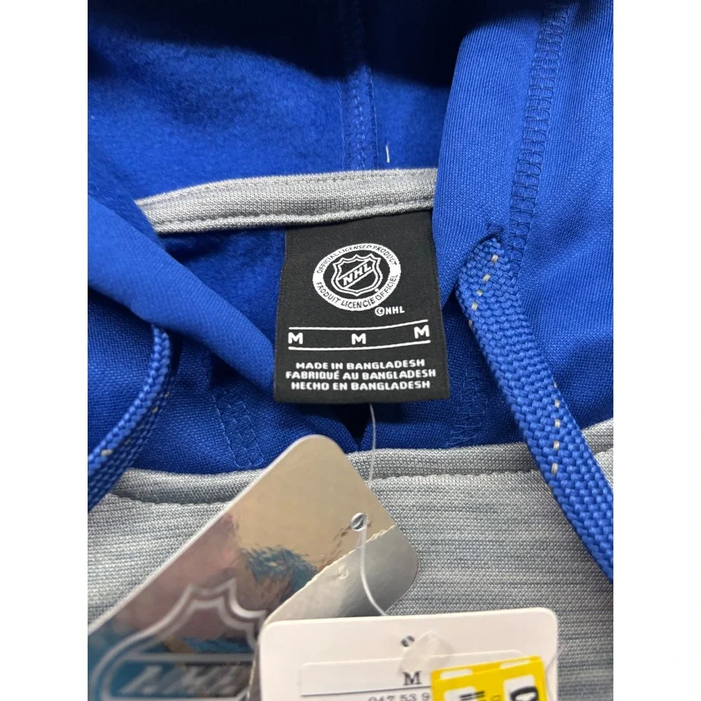 Tampa Bay Lightning NHL Performance Hoodie Gray Blue‎ Size M Pullover Athletic